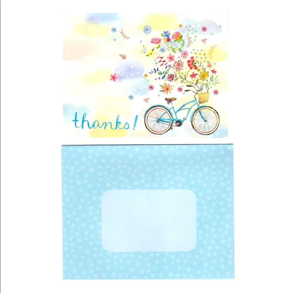 Molly & Rex Assorted Box of 30 Blank Note Cards, Teal Floral (74240)